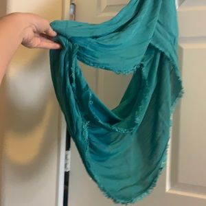 Beautiful turquoise scarf tags on, never worn